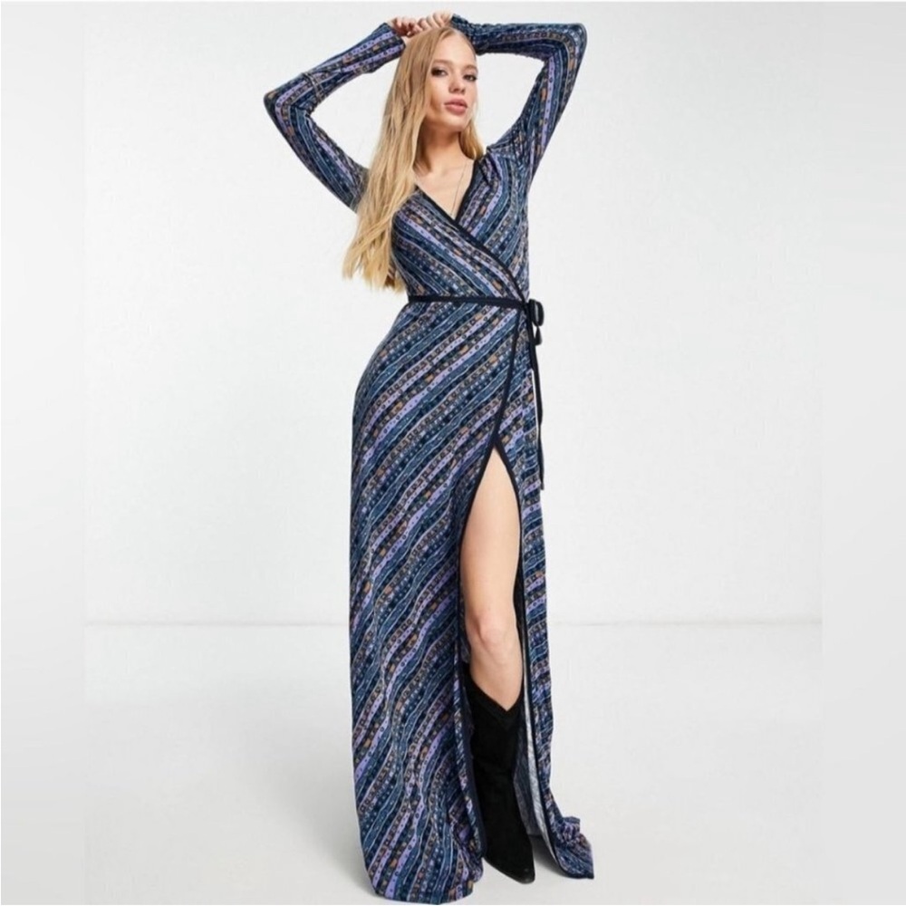 Free People Phoebe Maxi Wrap Dress Size XS - Picture 4 of 11